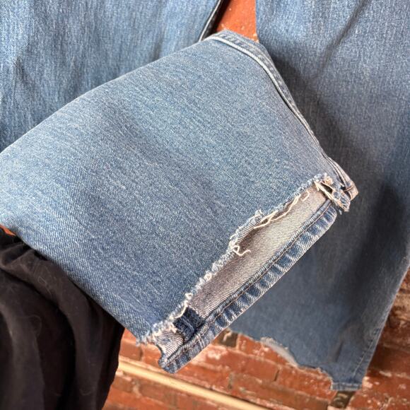 Abercrombie & Fitch The '90s Relaxed Jean High Rise Sz 34 18s Medium Wash Denim - Picture 5 of 14